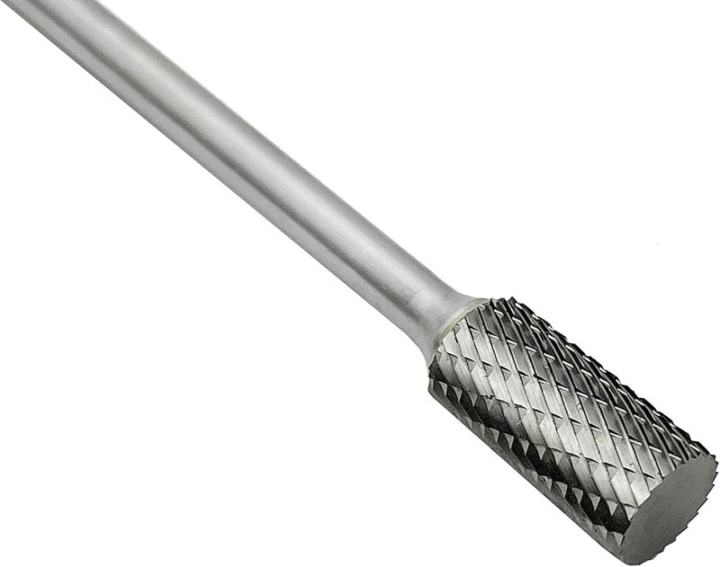 LU&MN SA-5DC-7L,7”(177.8mm) Extened Extra Long Length Double Cut Carbide Burr File(1/2” Cutter Dia X 1”Cutter Length) with 1/4 shank Cylinder Shape,pack of 1 - Image 2